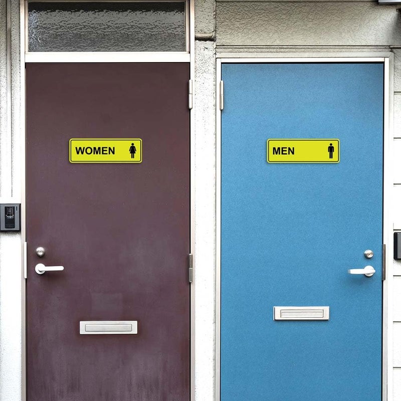All Quality Standard Men Women Restroom Sign - Brushed Gold - Large 1 Set (2 pcs) - Image 5